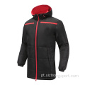 Masculino futebol use zip up moletom preto vermelho